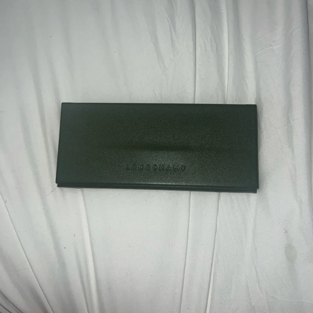 NEW Longchamp Green Eye Glass Case with Magnetic Closure